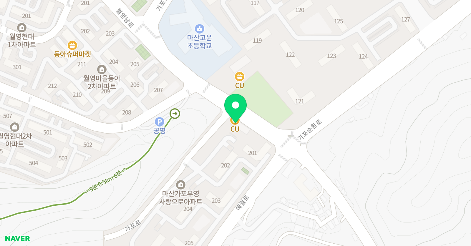 EMP 줄넘기센터 마산월영점 위치