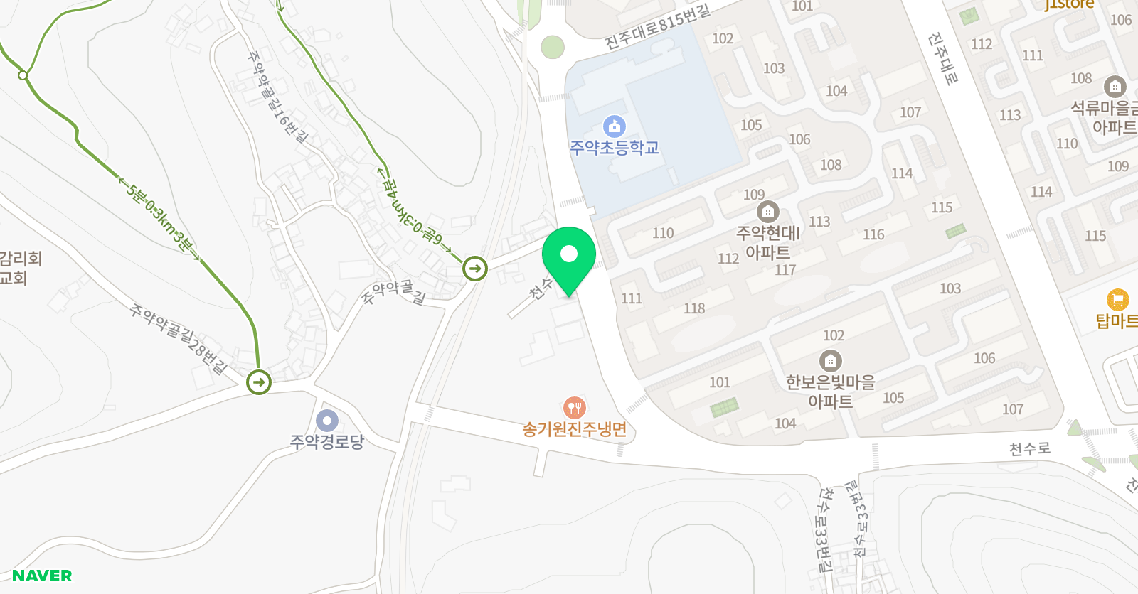 스마트해법 수학 주약학원 위치