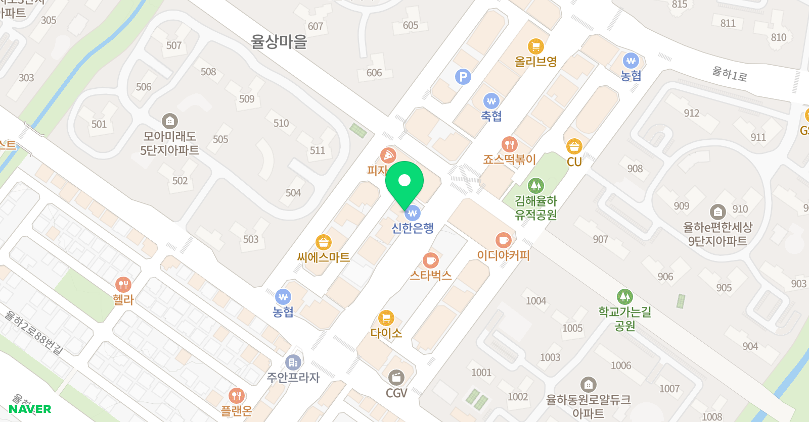 KNR큰나래 학원 율하점 위치