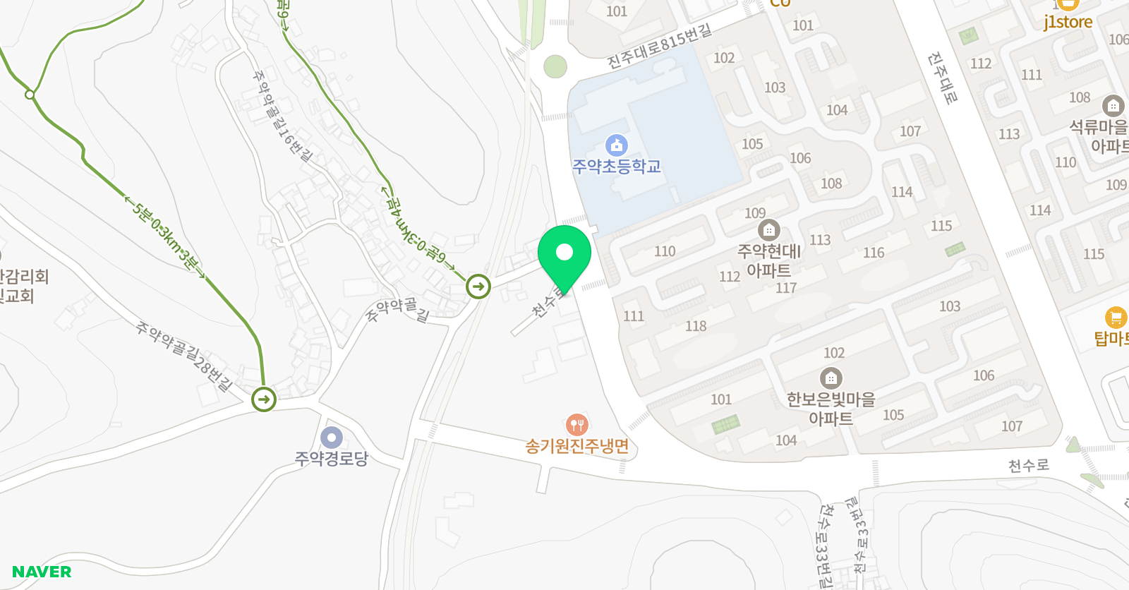 용운 태권도장 위치