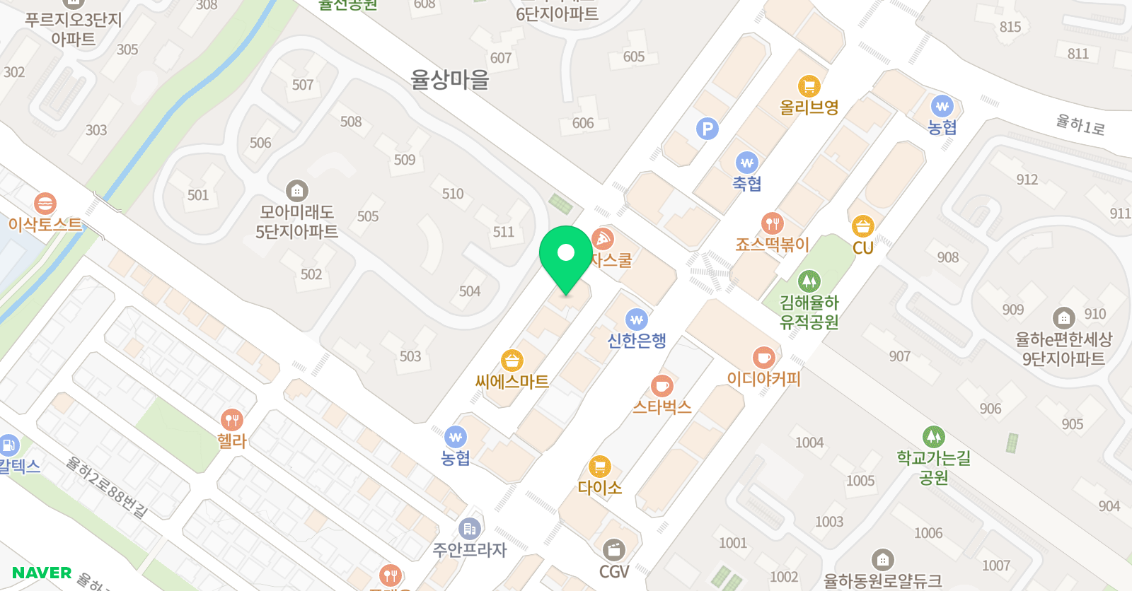 아우름 영수학원 위치