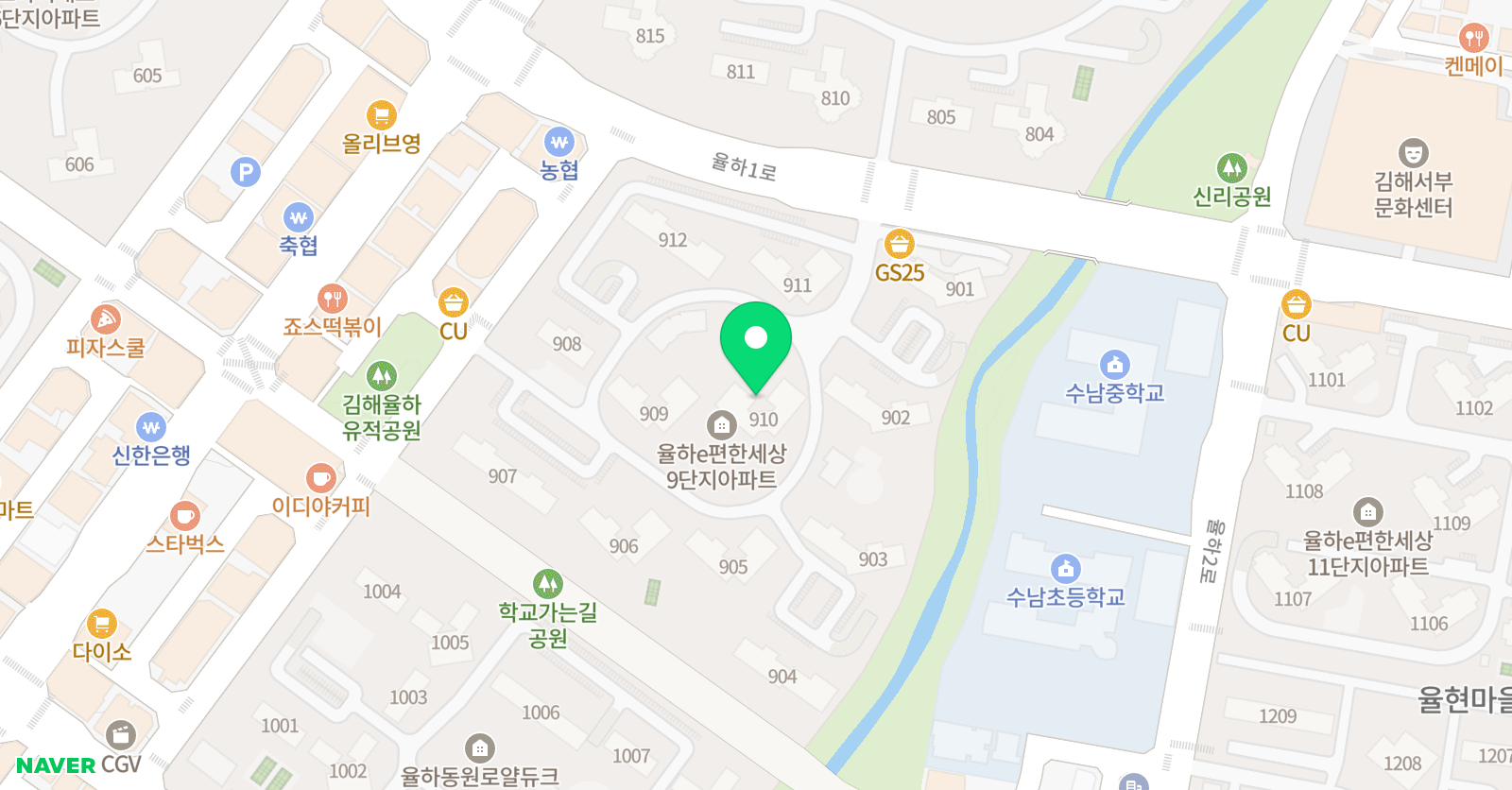 튼튼영어마스터클럽 영어 김해율하점 위치