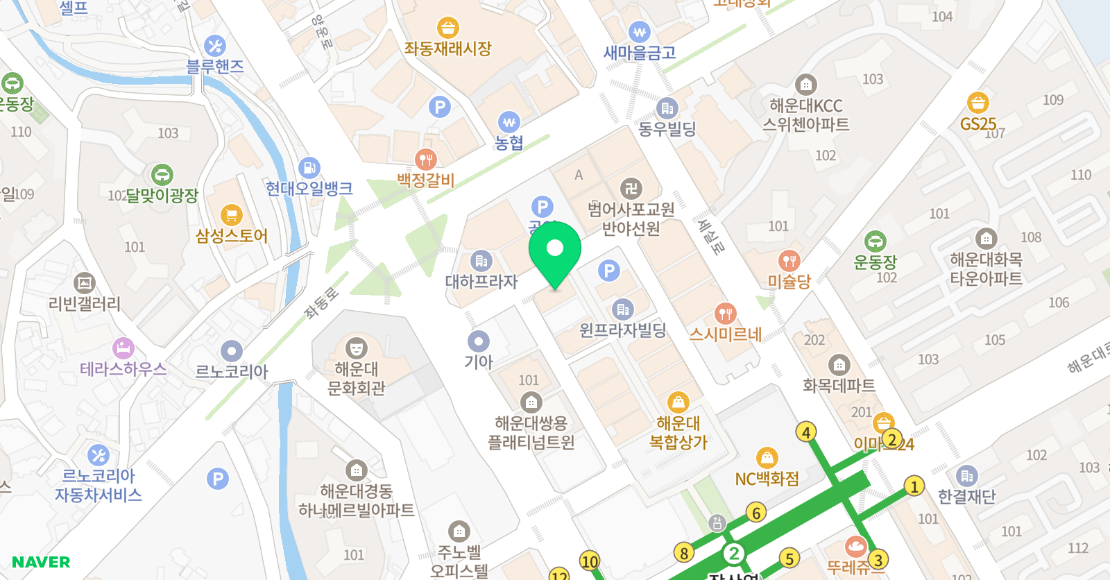 캐치볼 야구아카데미 해운대본점 위치