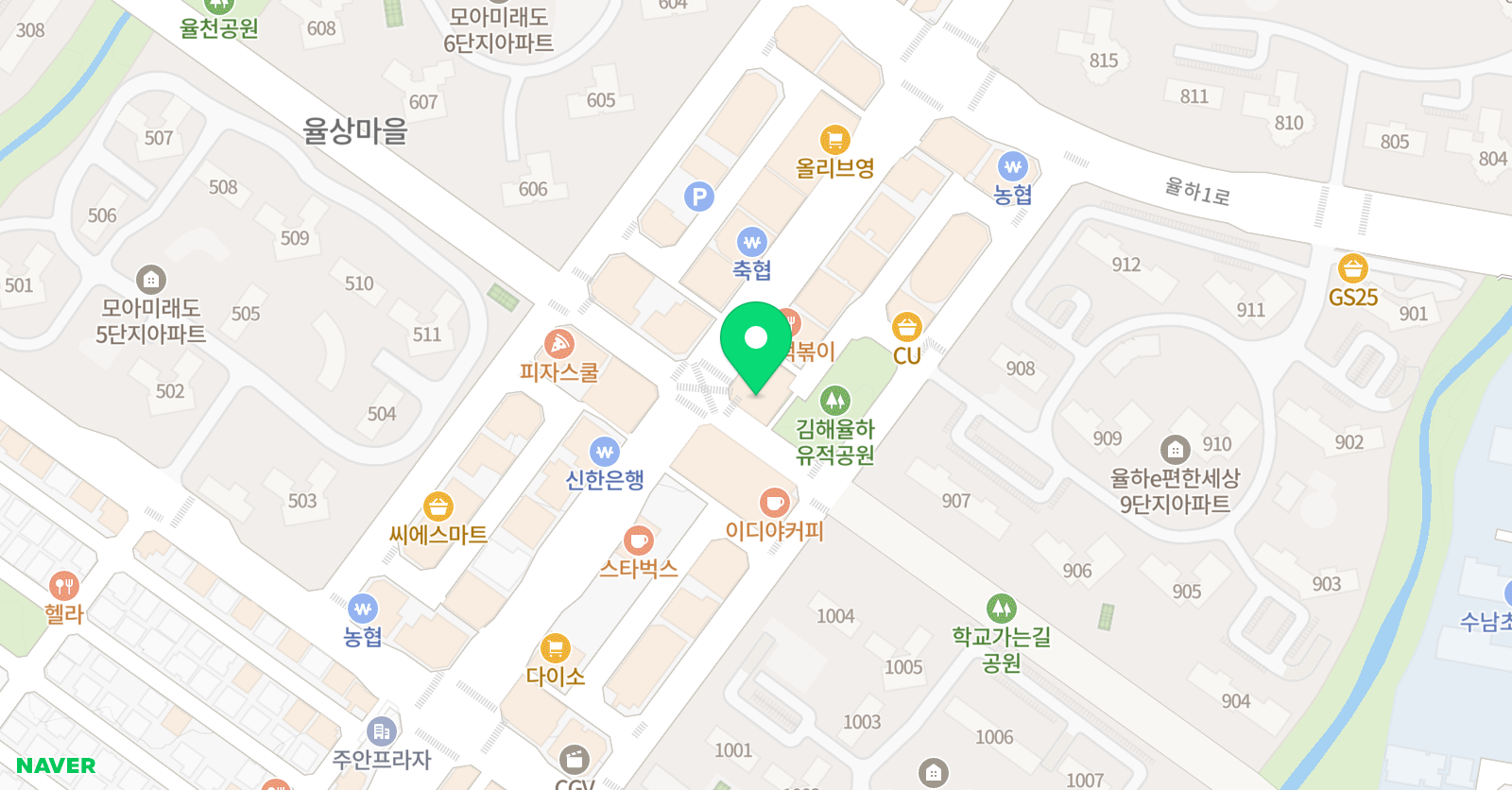 수과람 학원 율하분원 위치