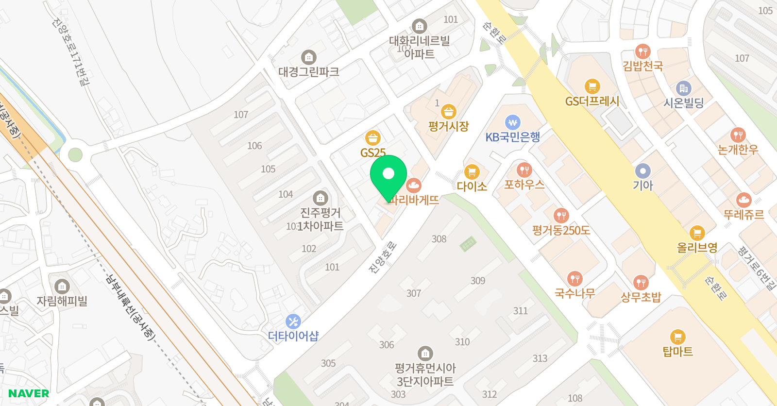 심장박동 댄스아카데미 학원 진주평거점 위치