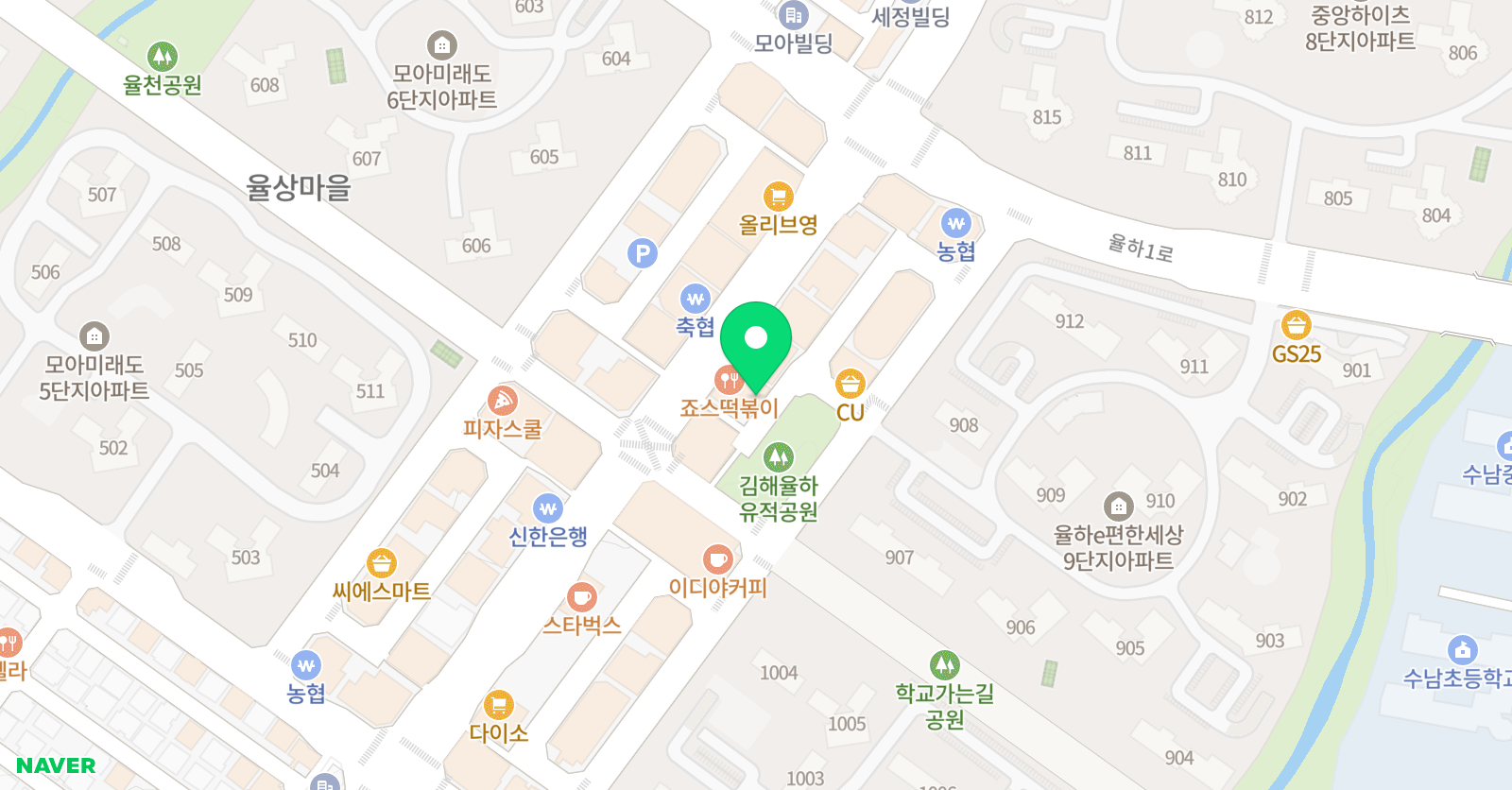 청담 어학원 김해장유브랜치 위치