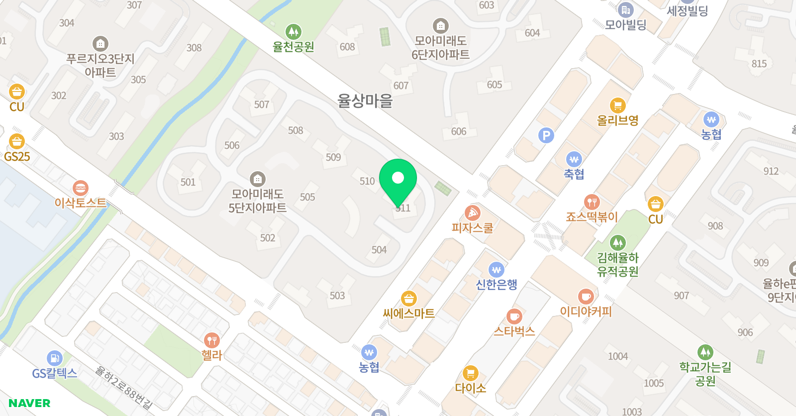 아소비 장유 율하모아 미래도점 위치