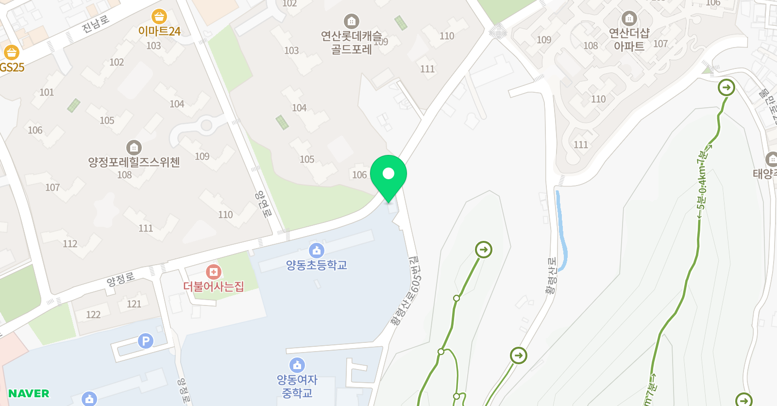 GTI 태권도장 위치