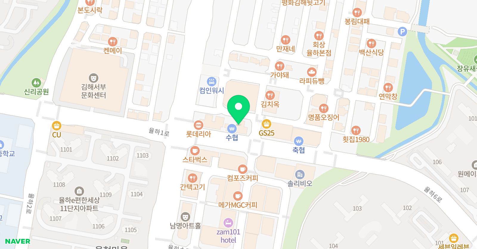 비끄아트 율하점 위치