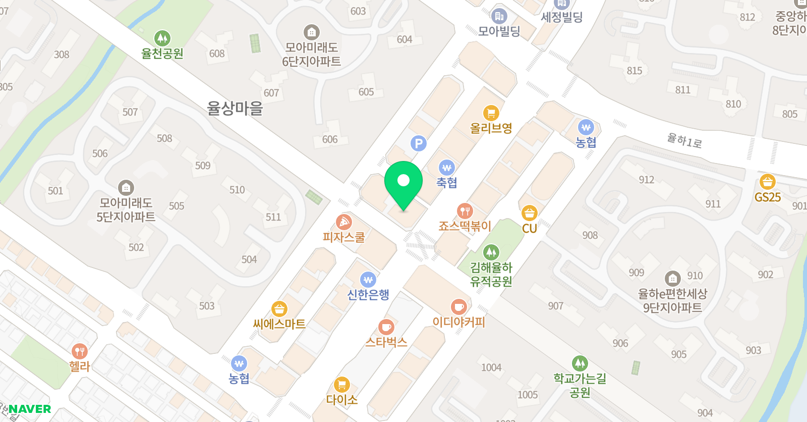 율하천년의미소 미술학원 위치
