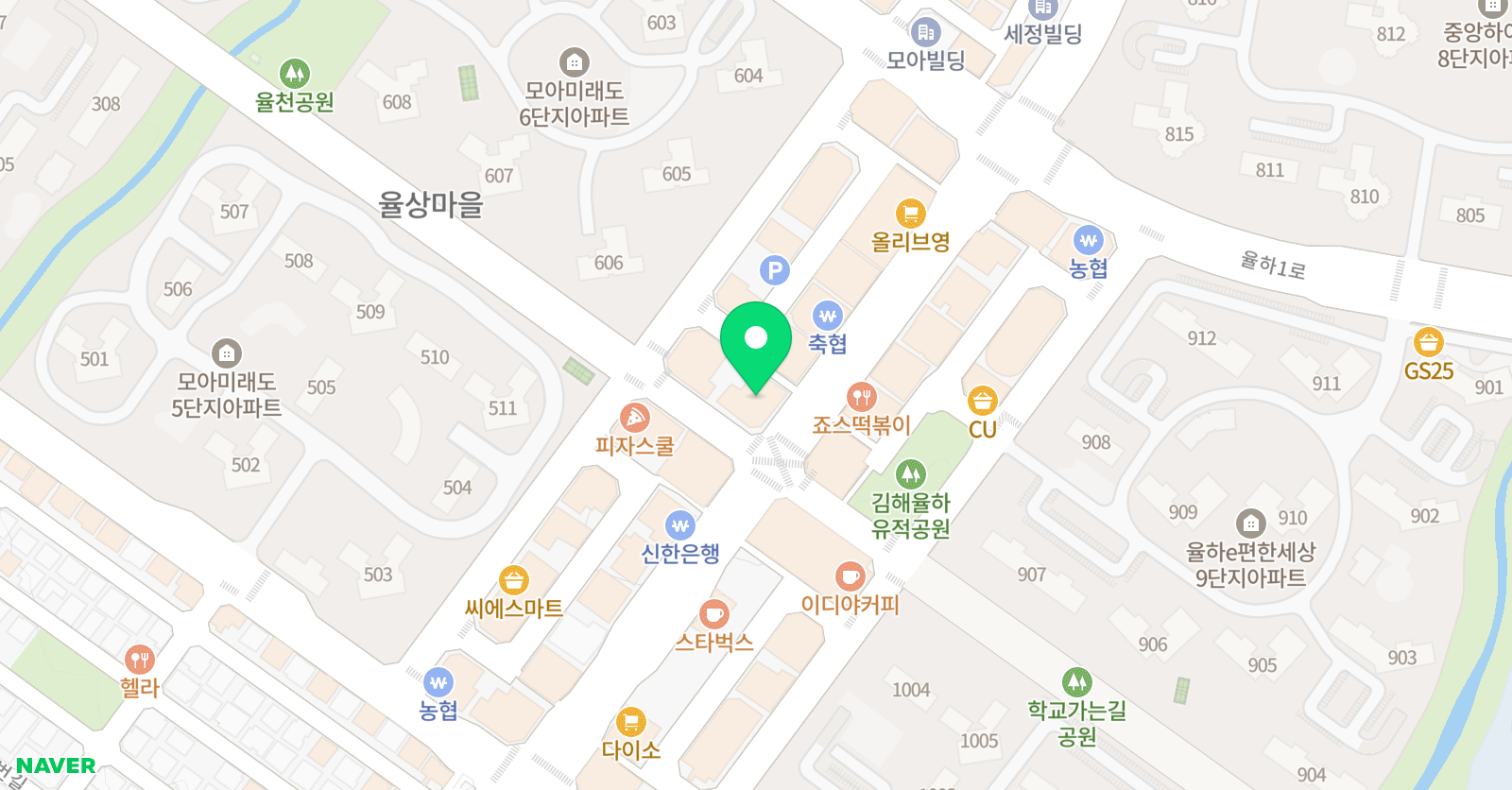 에이닷 영어학원 김해지점 위치
