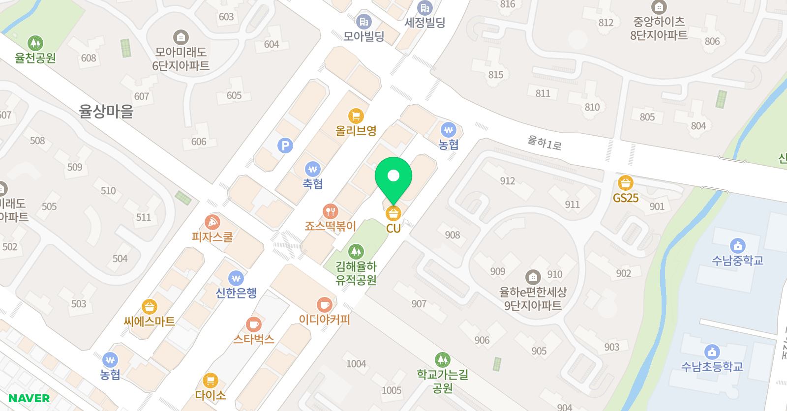 스카이코어 - 김해 율하점 위치