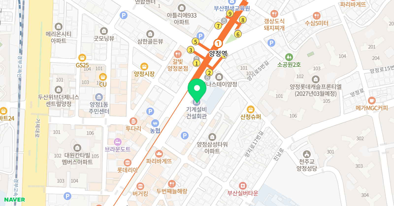 비투비 미술학원 양정캠퍼스 위치