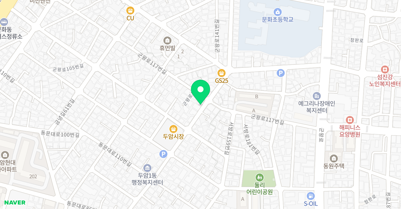 빨간펜 수학의달인 두암점 위치