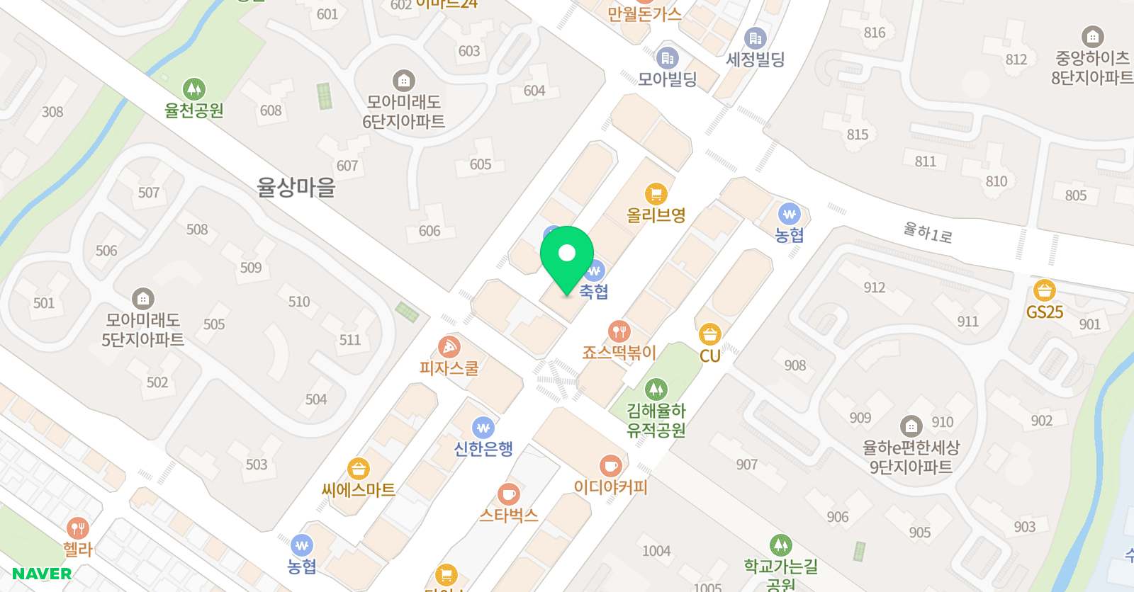밀턴하우스 어학원 율하1관 위치