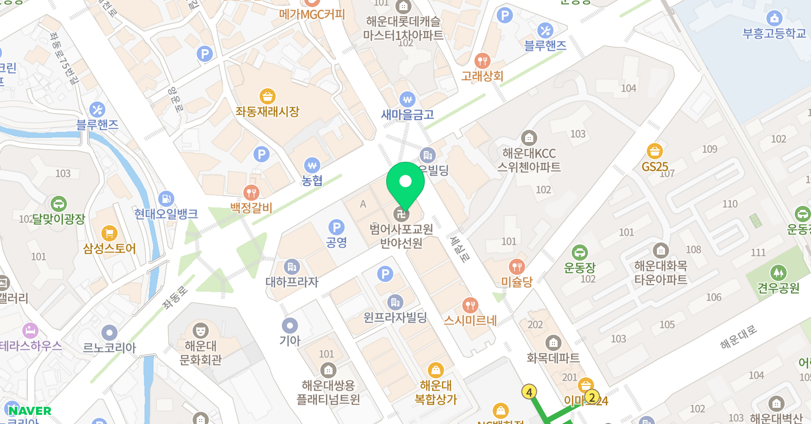 동지 학원 위치