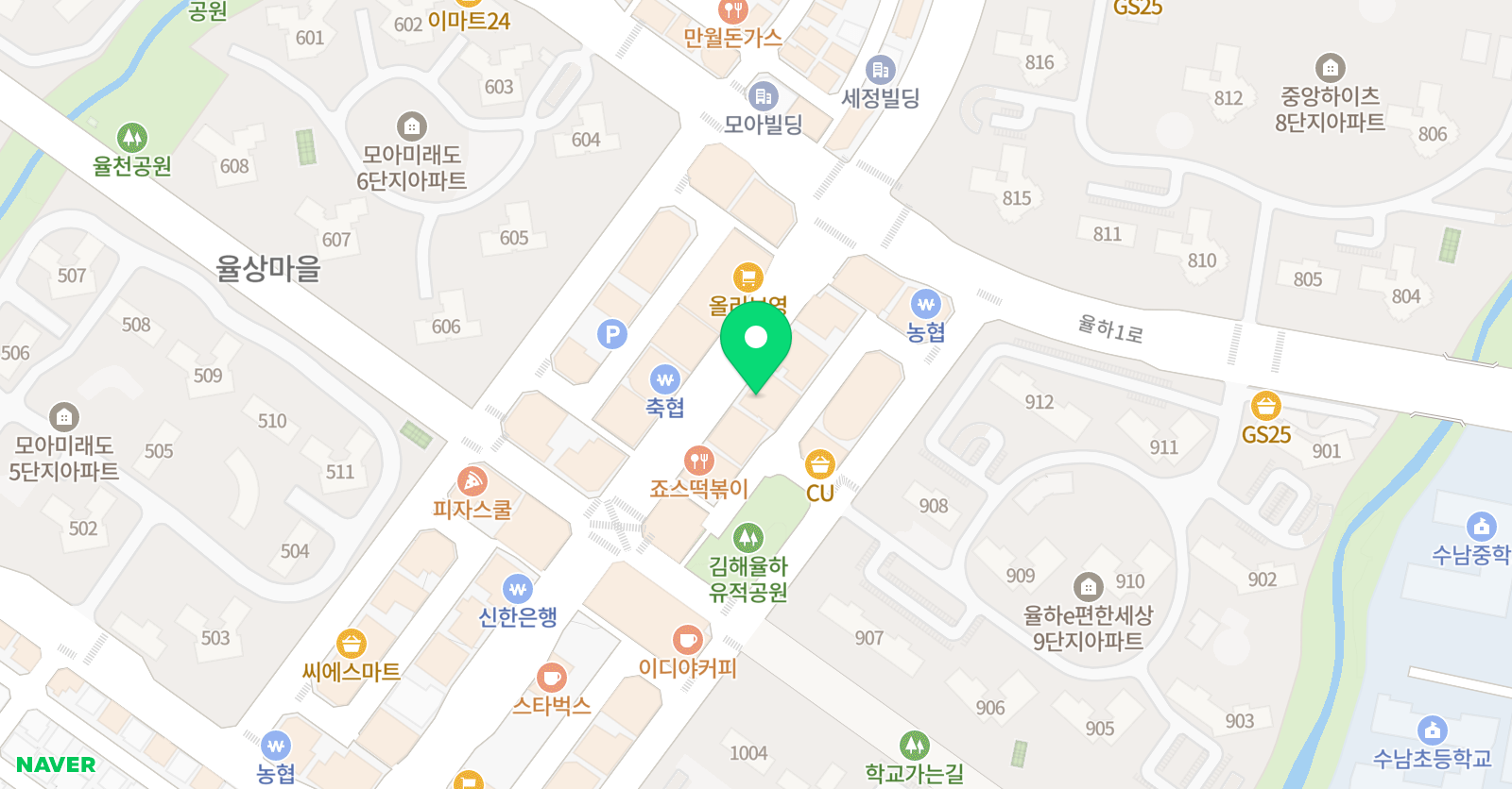 수능실감 영어국어 학원 위치