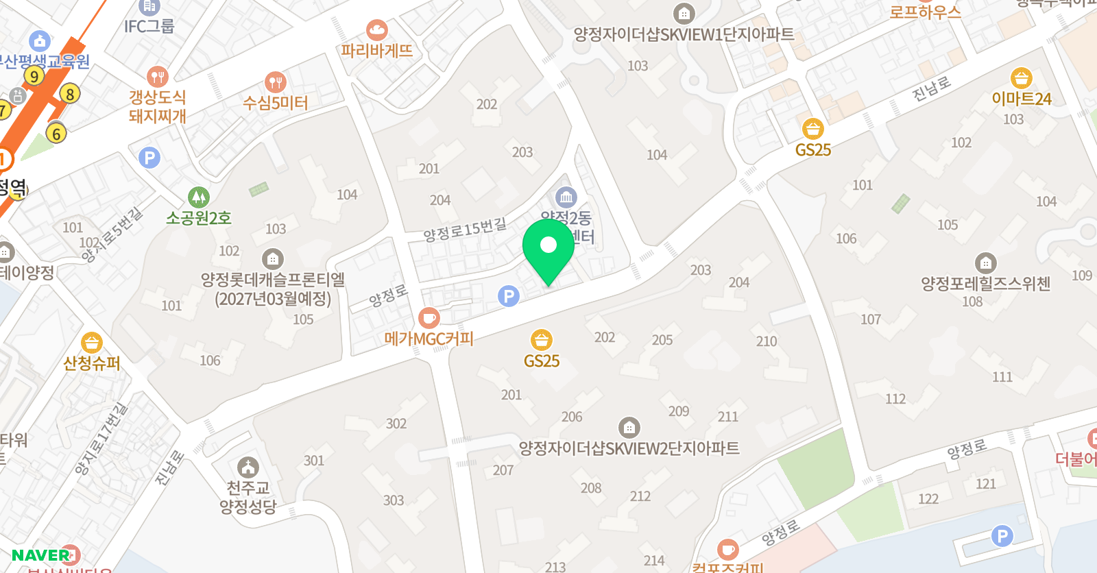 EiE고려대 어학원 부산양정캠퍼스 위치