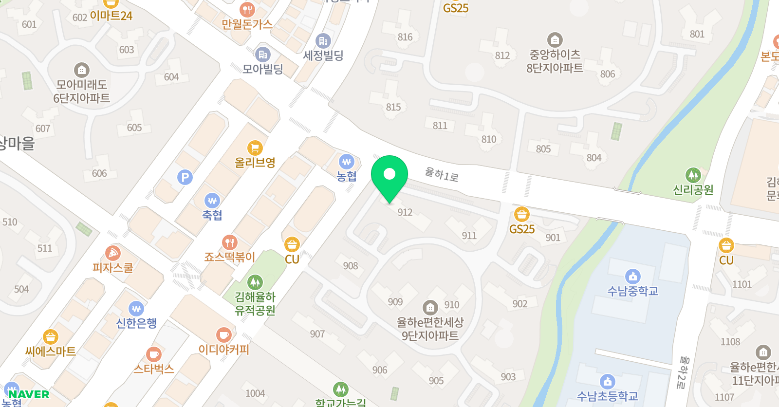 놀작홈클래스 율하이편한2차교육원 위치
