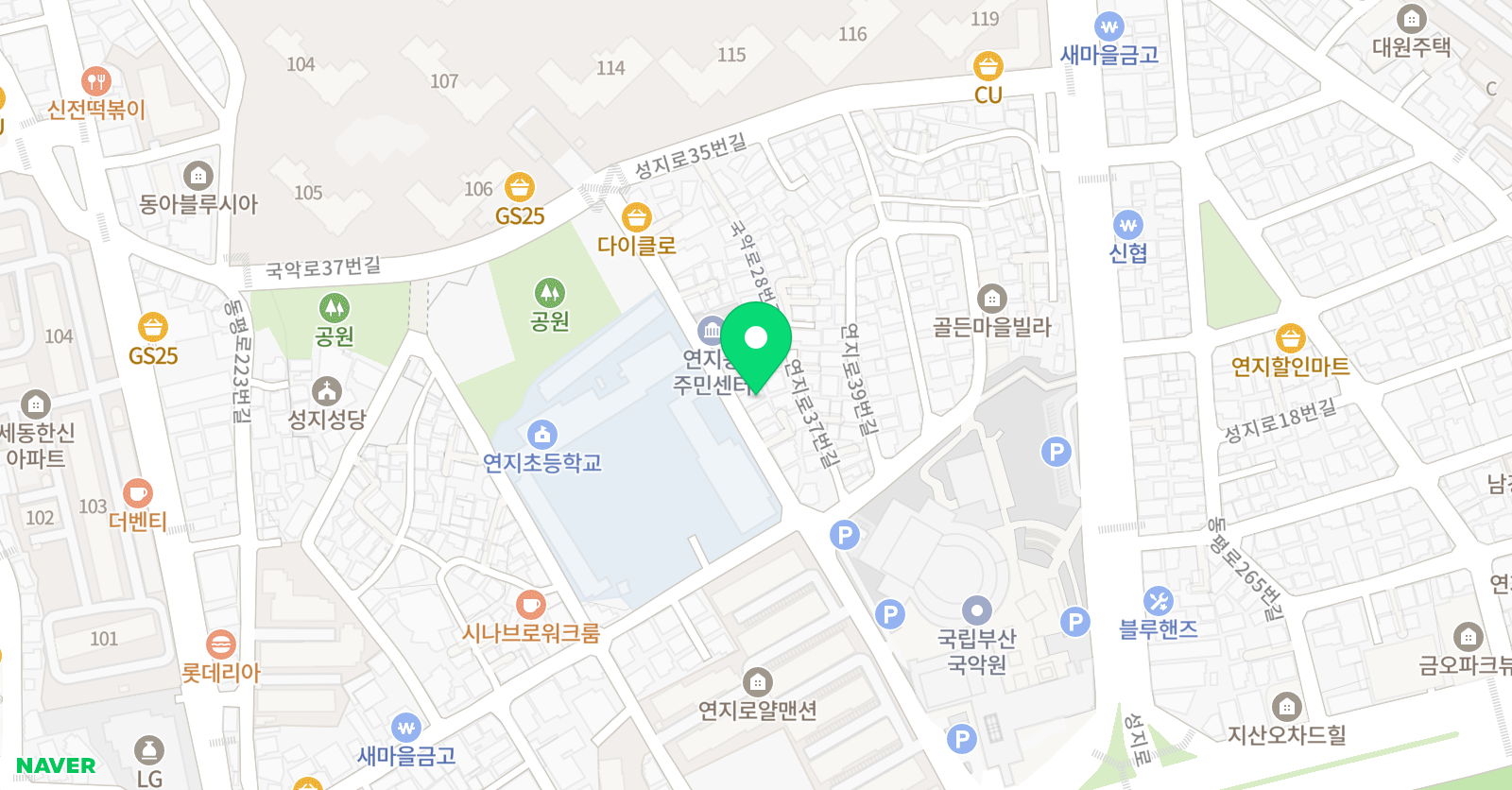 리드인진구연 지점 위치