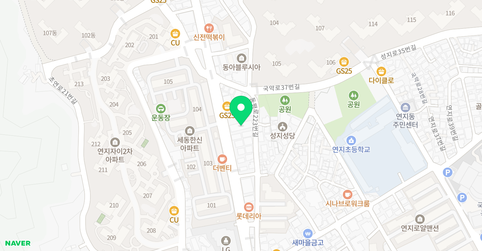 EiE고려대 어학원 부산연지초읍캠퍼스 위치