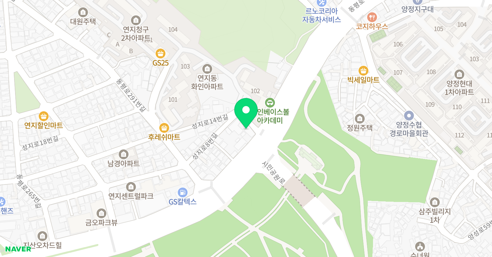예원순 수미술음악학원 위치