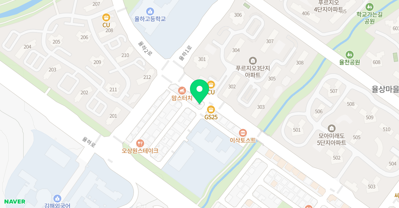 빨간펜 수학의달인 김해장유율하초점 위치