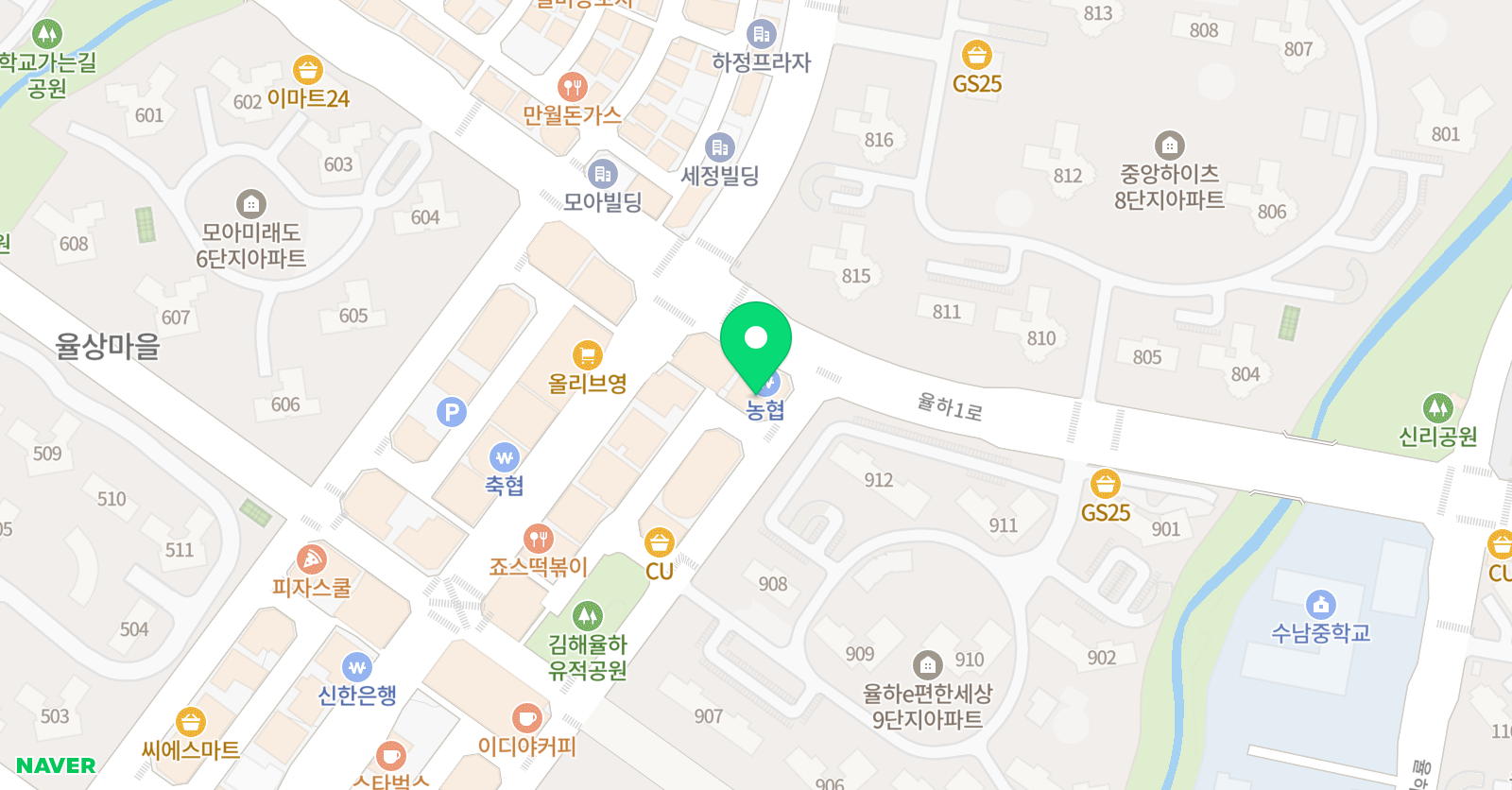 율하 태권도장 위치