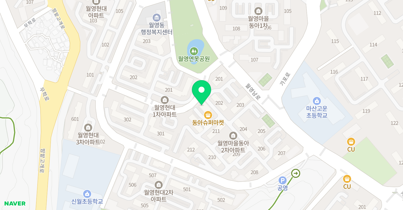 빨간펜수학의달인 수학교습소 월영 위치