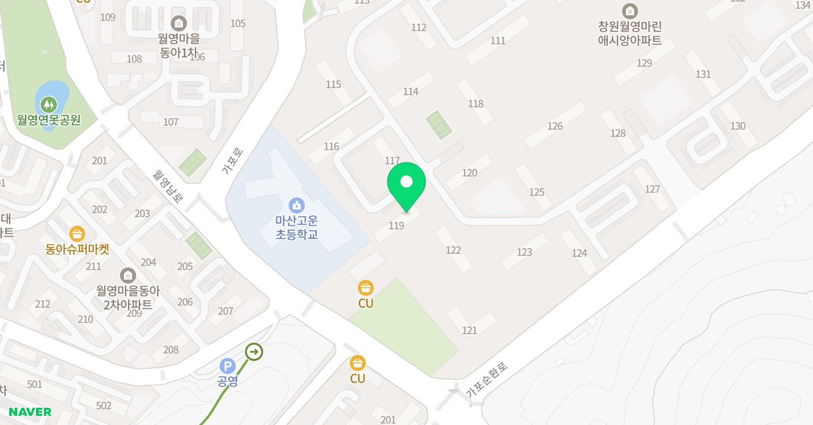 아소비 마산월영4점 위치