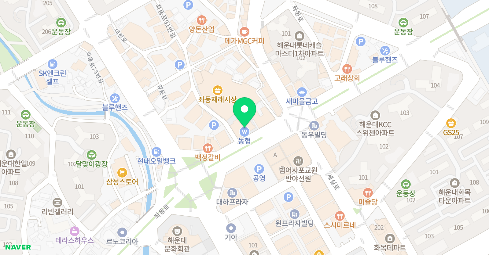 엘리트스포츠스쿨 해운대점 위치