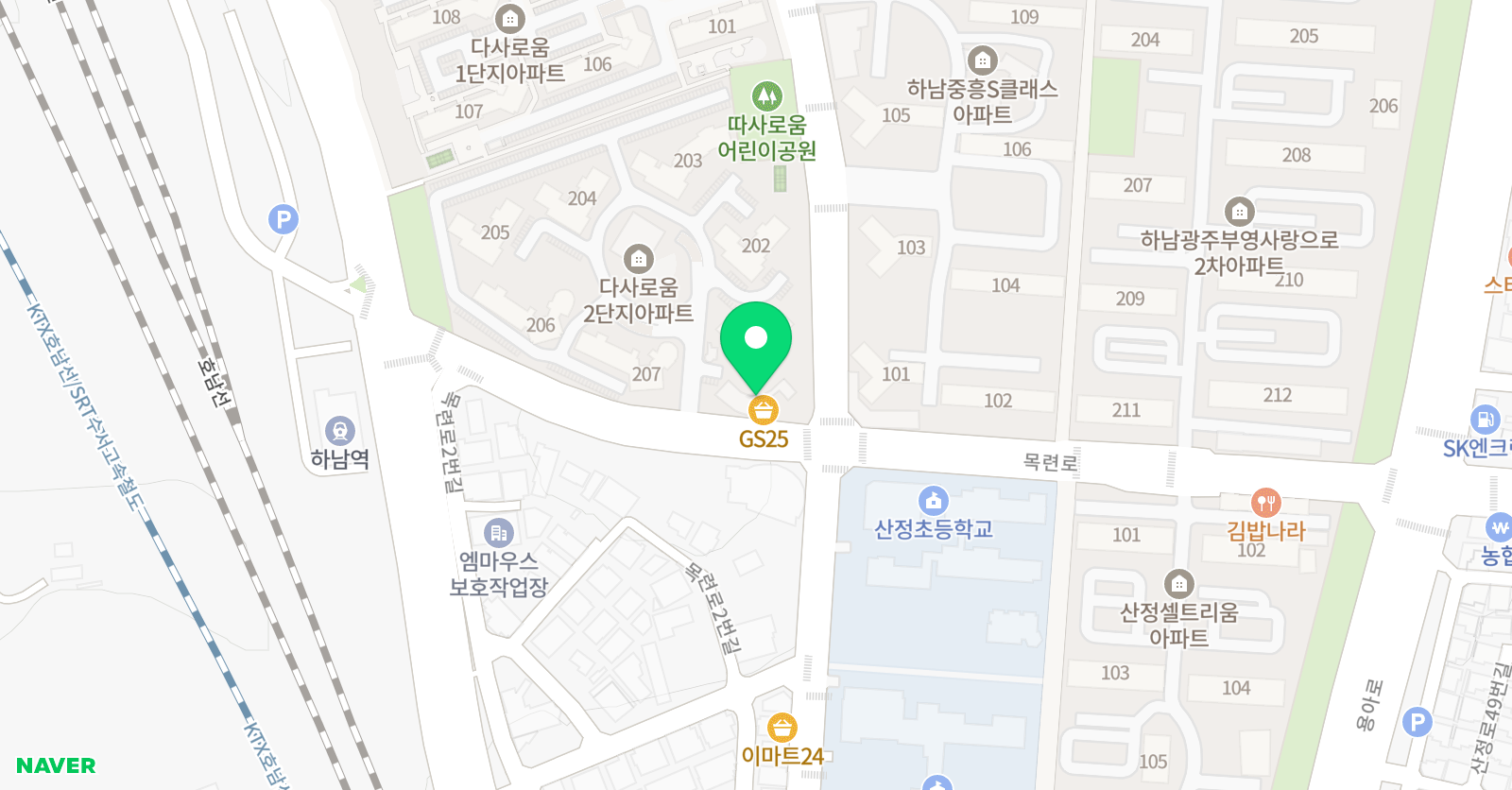 삼성 영어 산정교실 위치