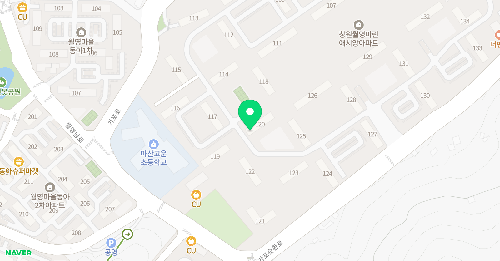 고운 미술연구소 마산월영마린애시앙점 위치