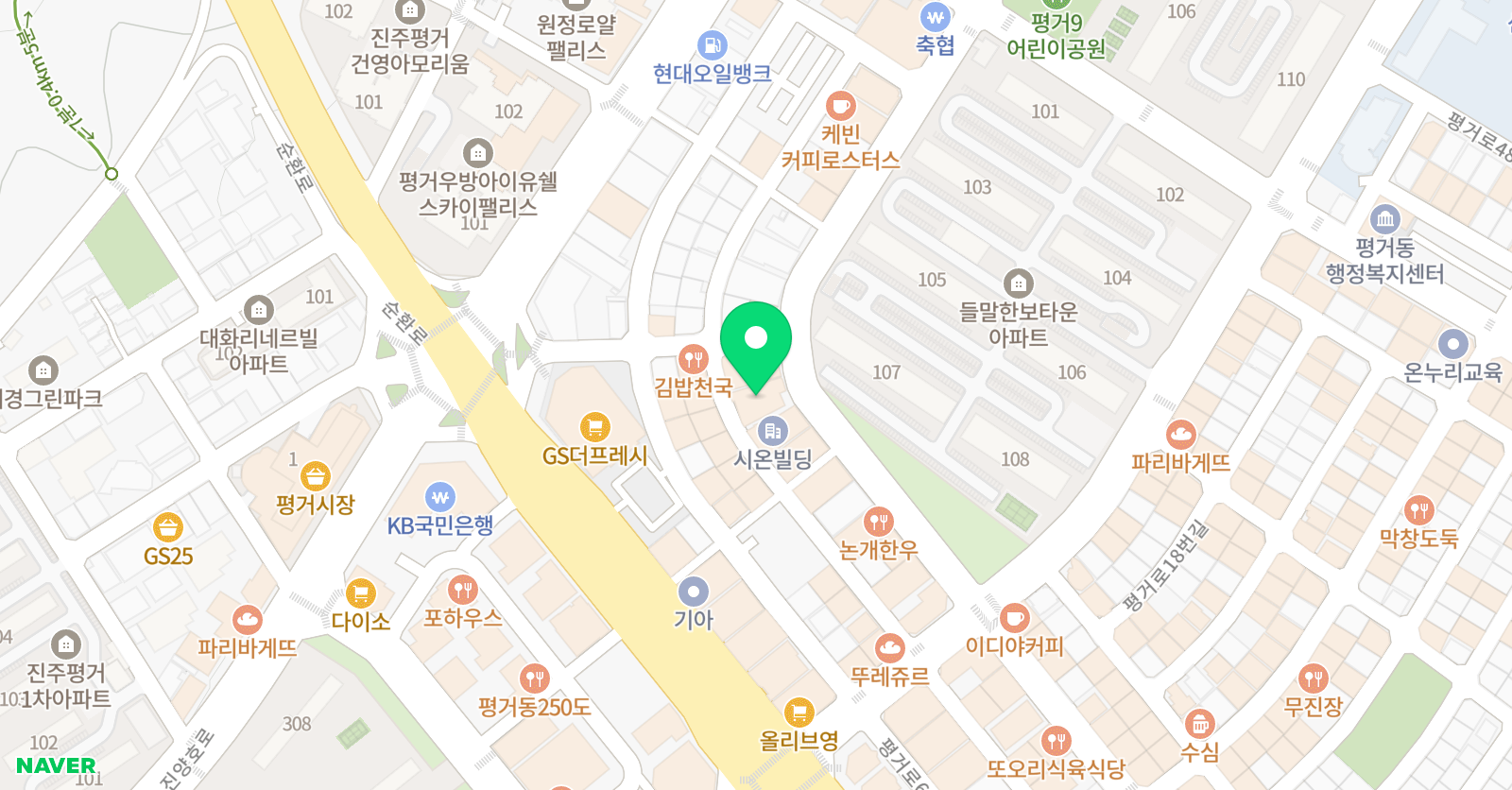 YBM ECC 진주 위치