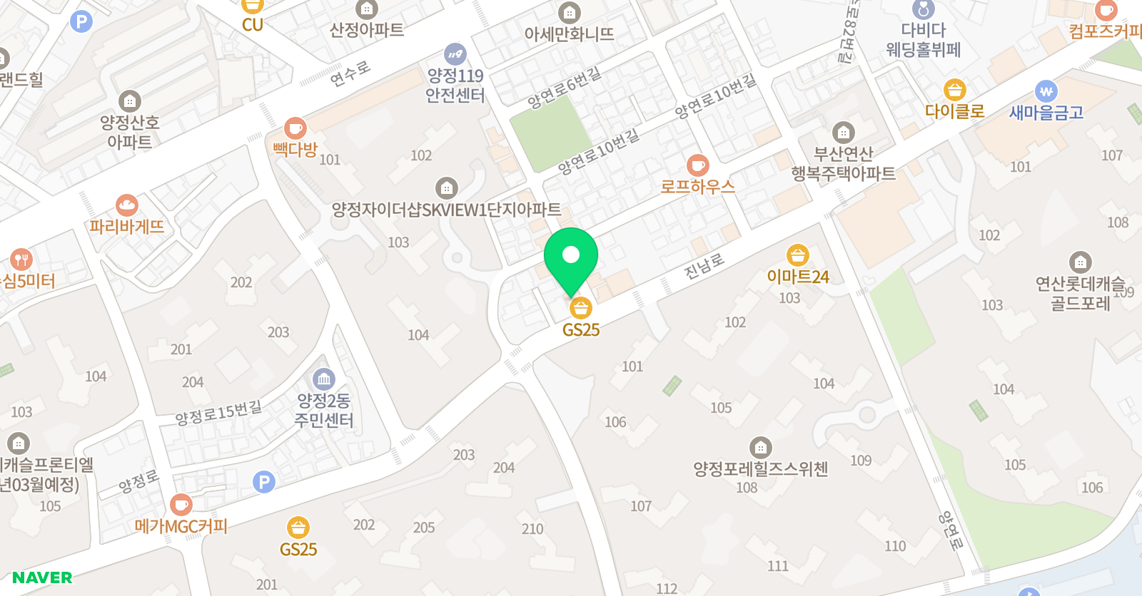 탄탄 어학원 수학의힘 양정 위치