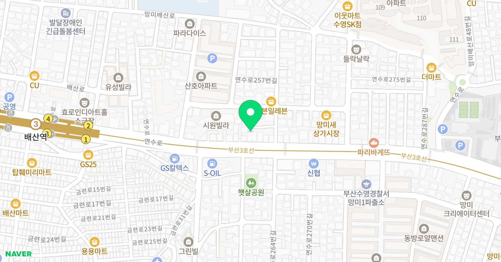 지앤비 영어전문교육 수미캠퍼스 위치