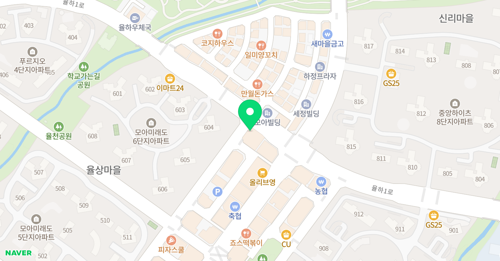 스마트해법 수학 율하점 위치