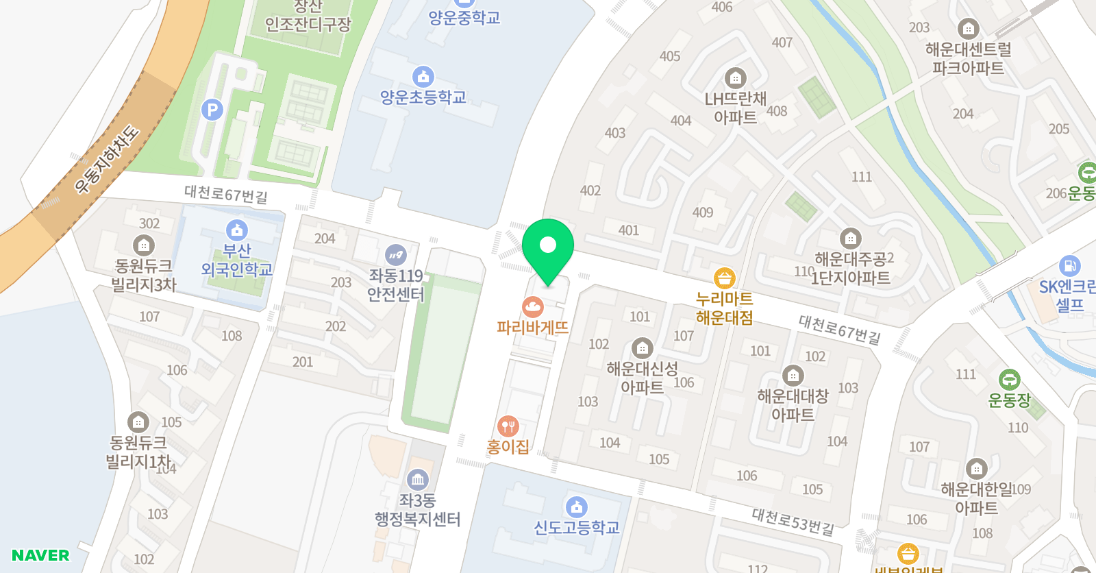 빨간펜 수학의달인 양운초점 위치