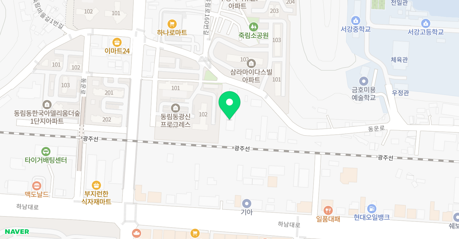 베스트일레븐 FC 축구교실 위치