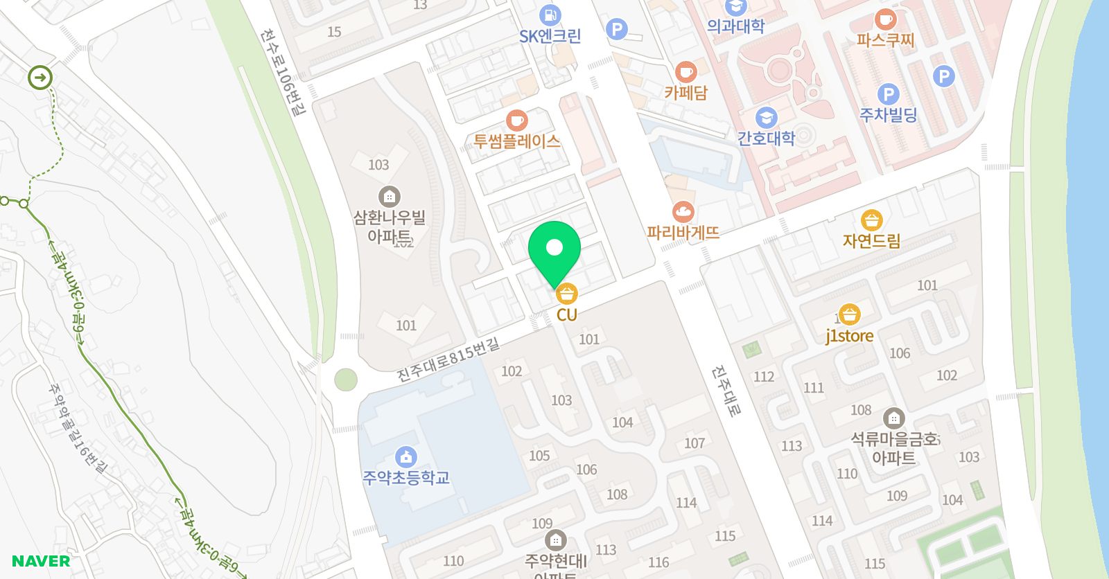 지앤비 영어전문교육 주약캠퍼스 위치