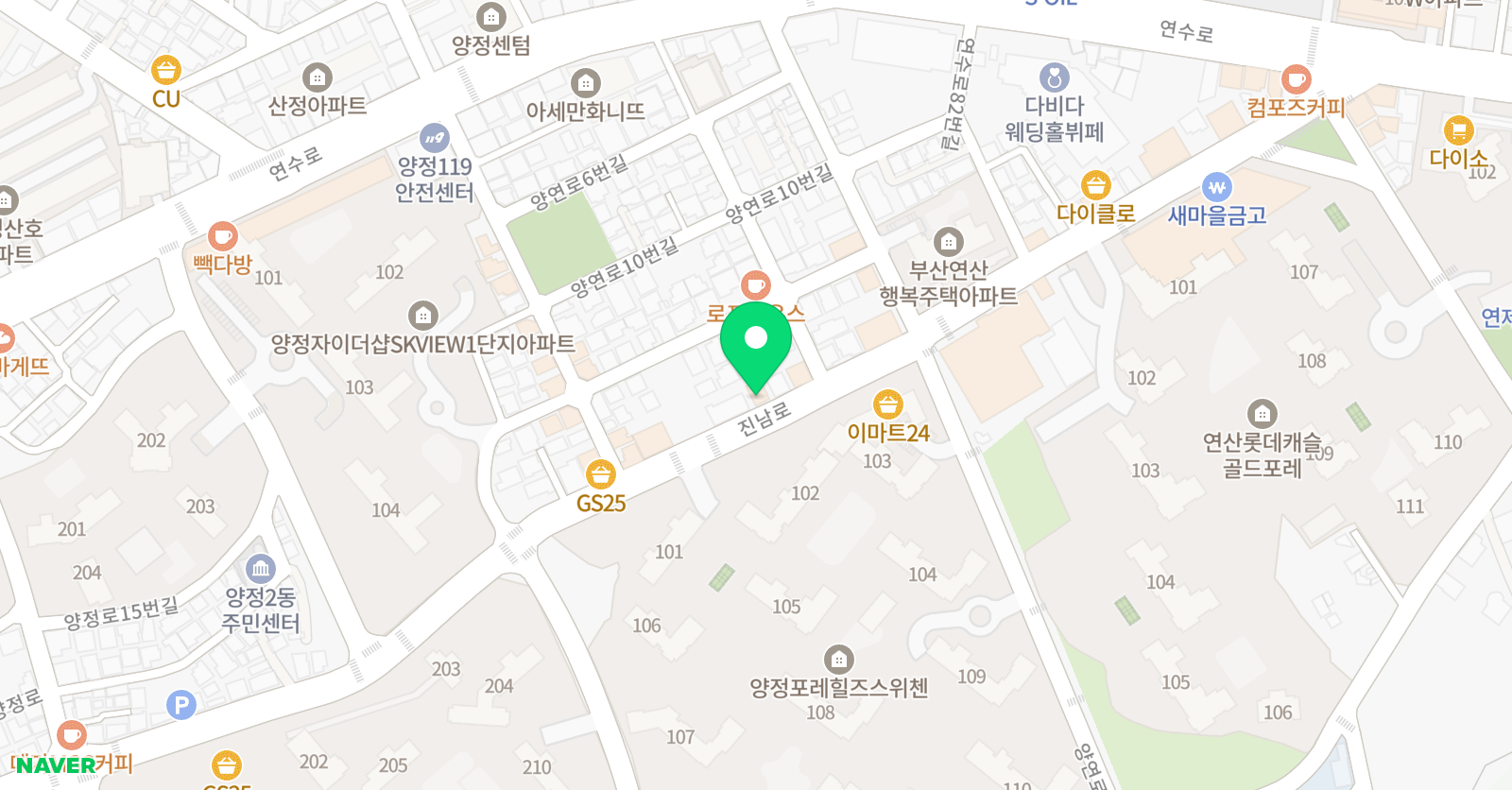 동아대 THE 바른 태권도 위치