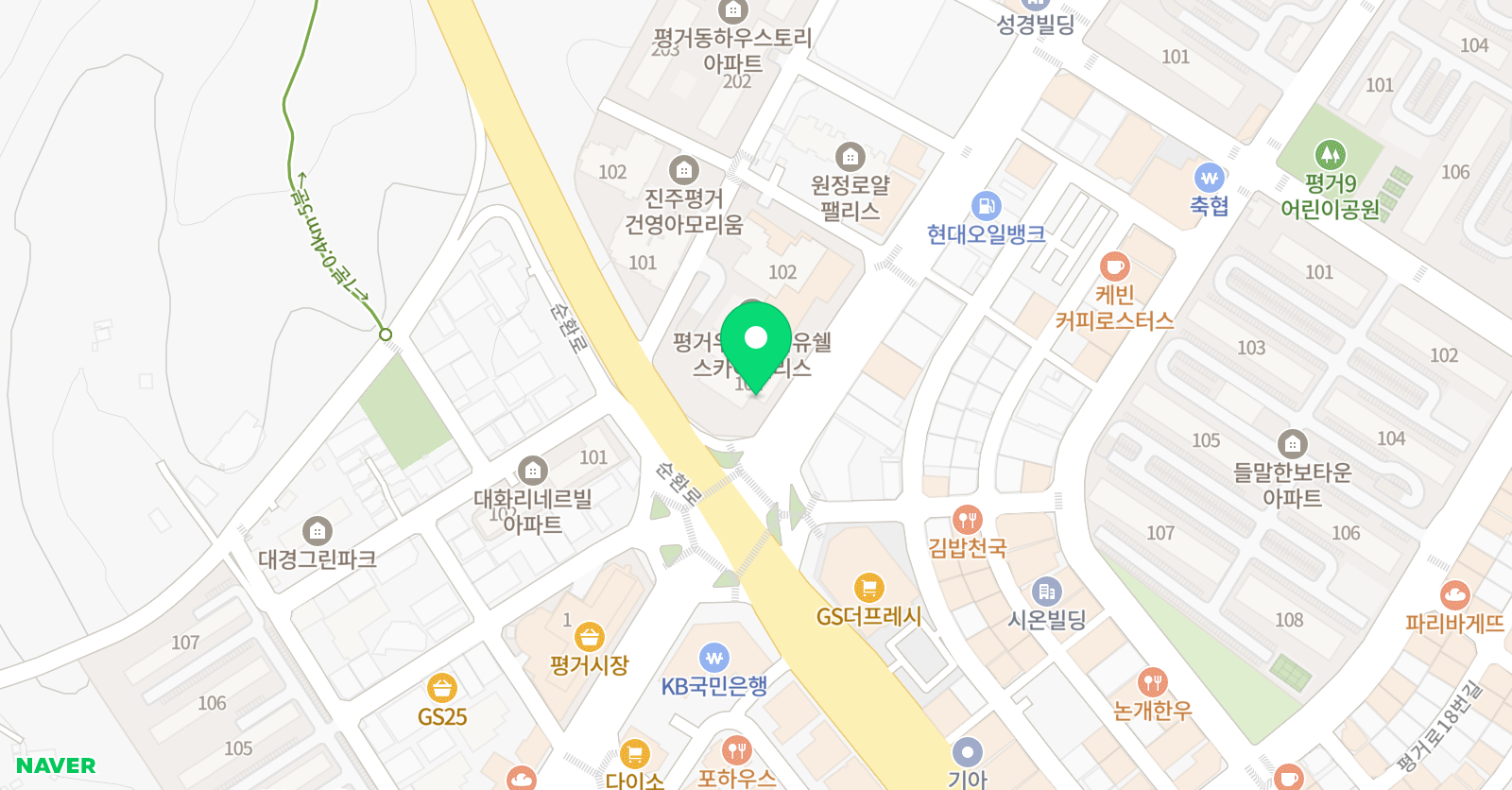 에이닷 영어학원 진주지점 위치