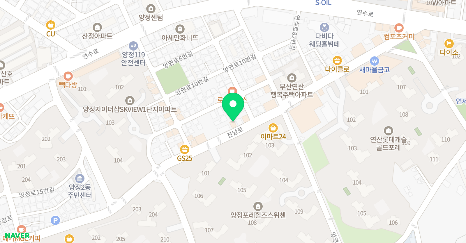 라온뮤직아카데미 학원 위치
