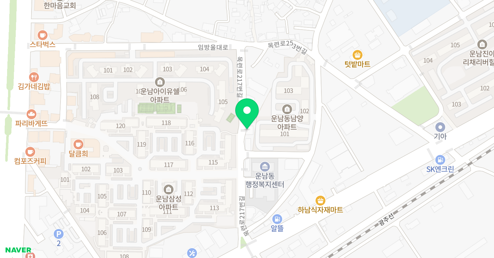 해오름 태권도 위치