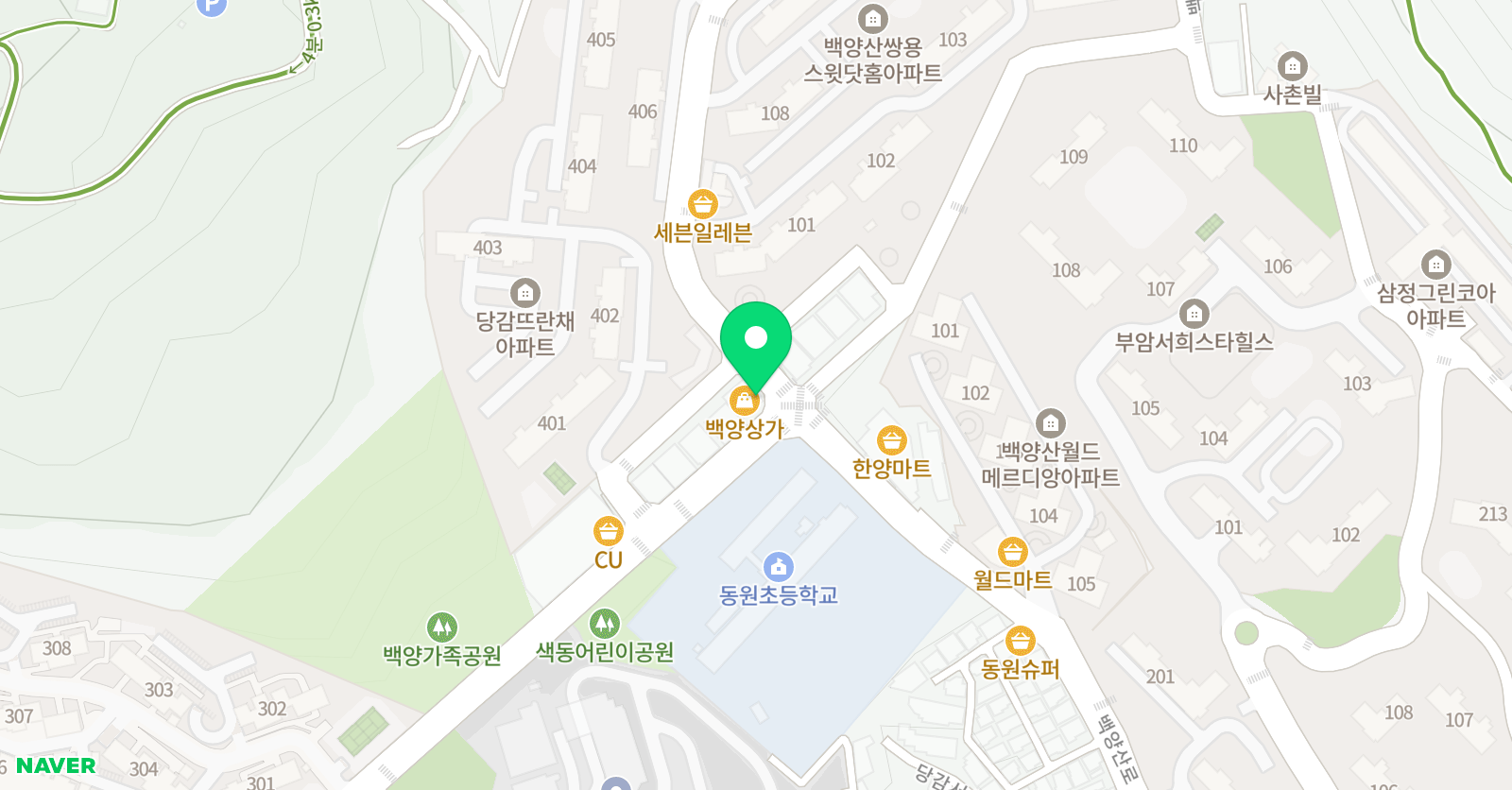 동원태권도 유아&초등전문관 위치