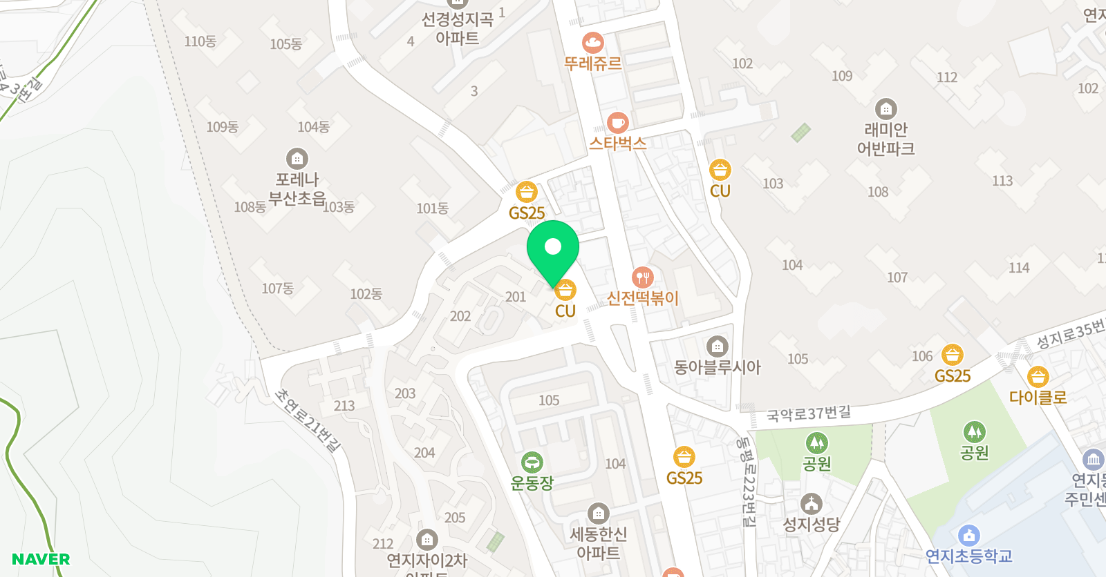 리틀리딩 영어학원 연지초읍점 위치