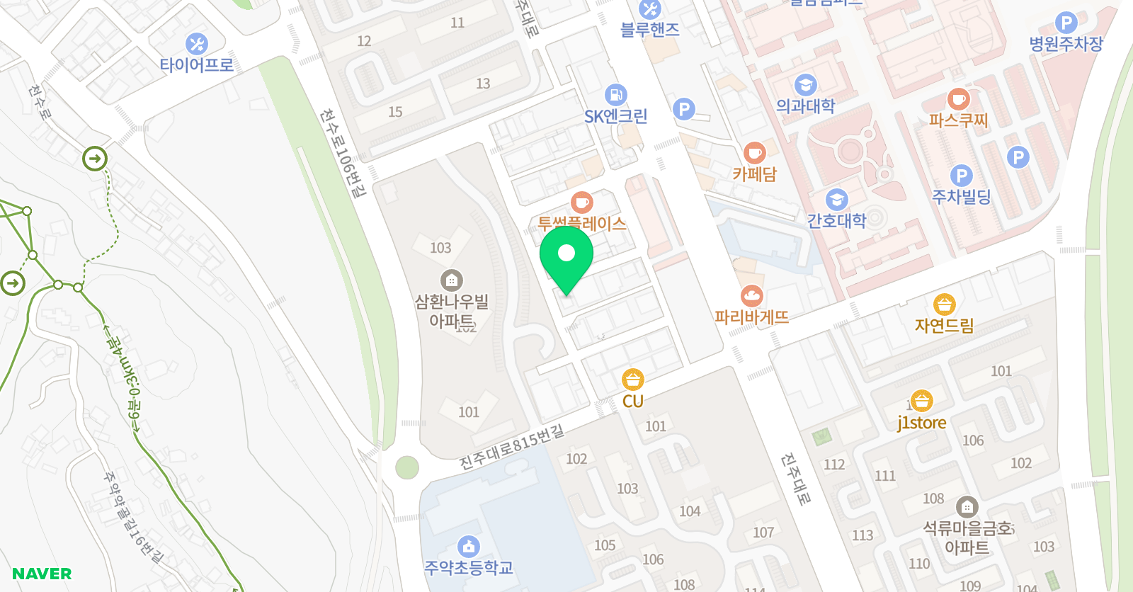 김앤정 학원 위치