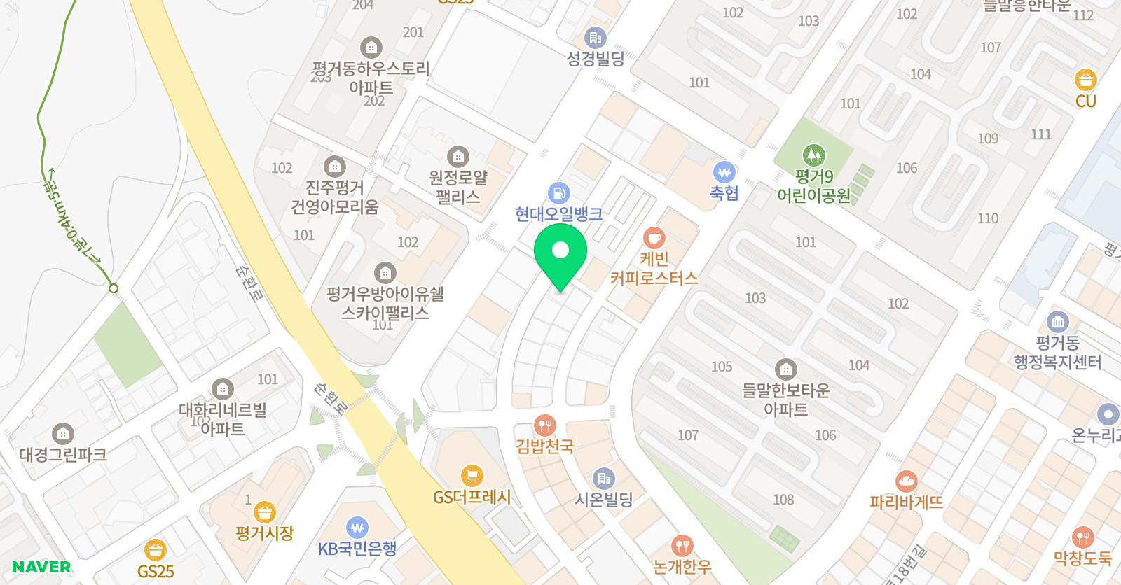 명품 수학전문학원 위치