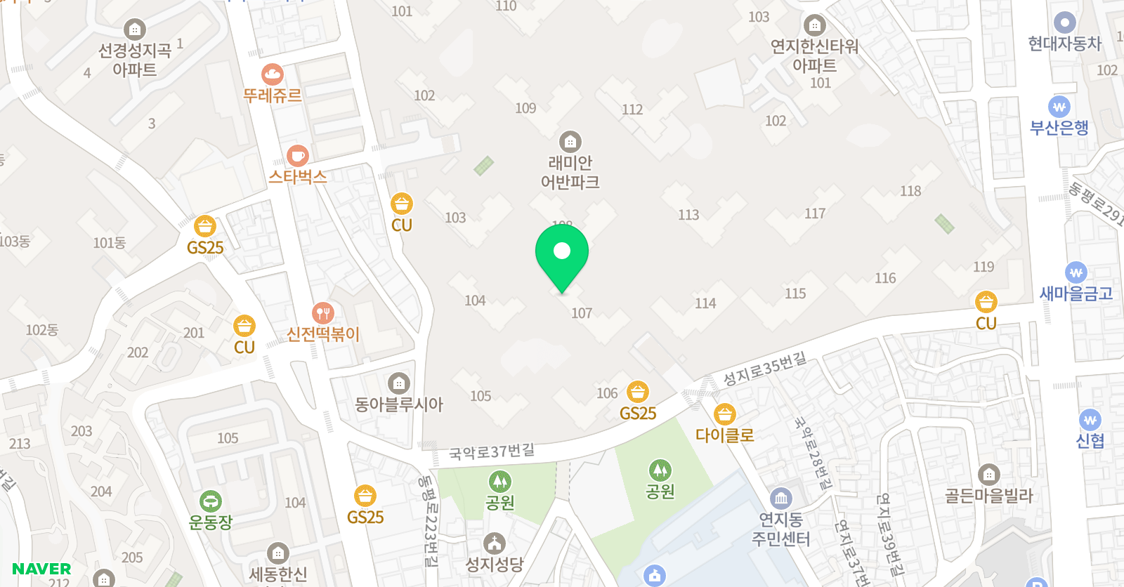 기탄사고력교실 부산 연지래미안1호점 위치