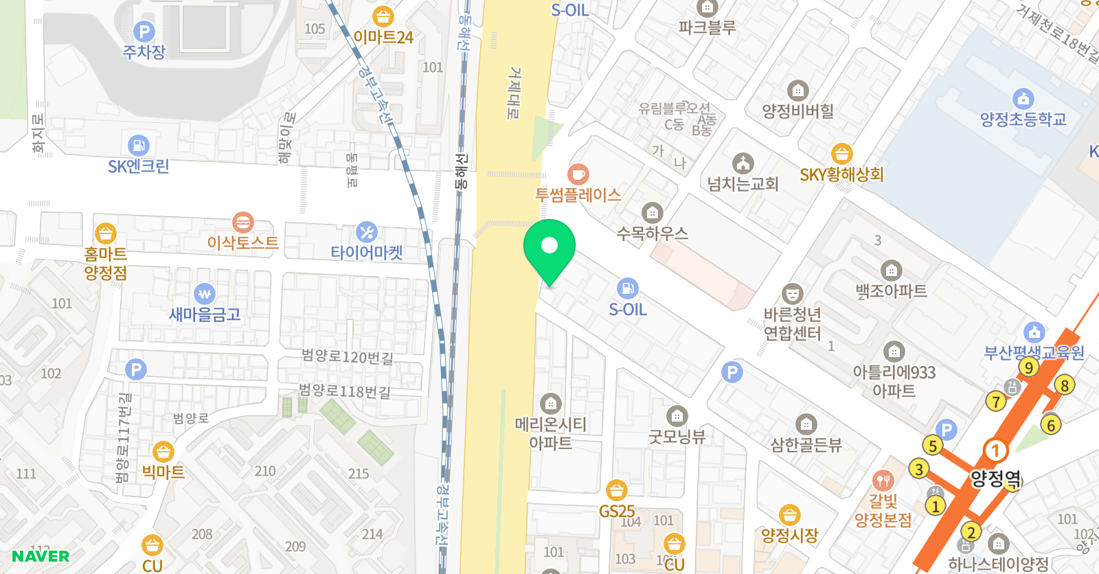 윤선생IGSE아카데미 양정학원 위치